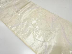 アンティーク　組紐に花丸文様織り出し袋帯（材料）